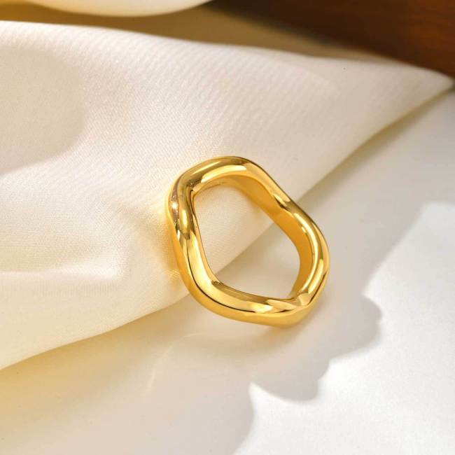 Wholesale Stainless Steel Wave Ring