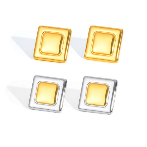 Wholesale Stainless Steel Square Stud Earrings