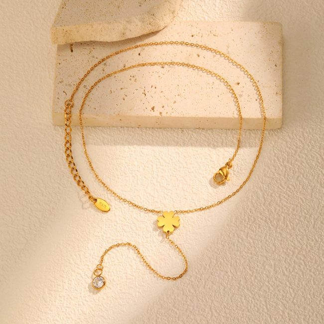 Wholesale Stainless Steel Clover Necklace