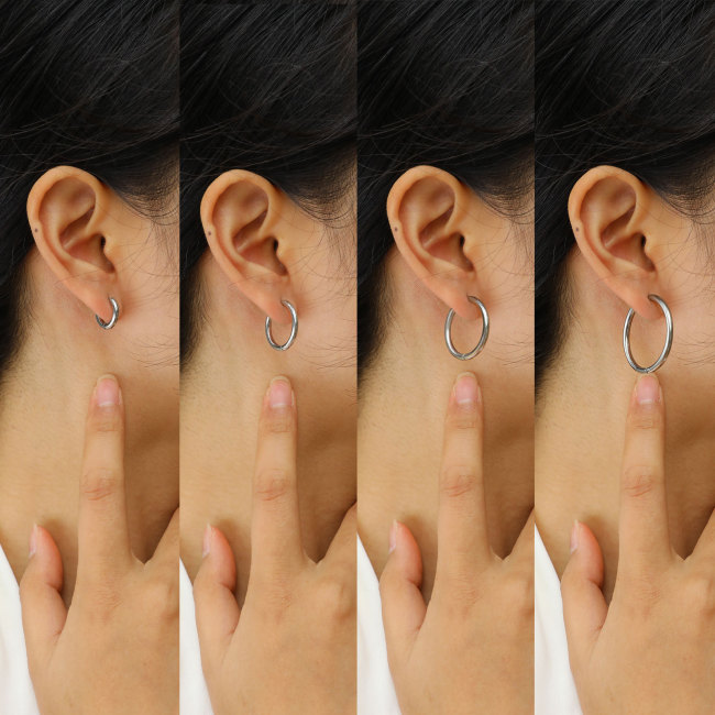 Wholesale Stainless steel 1.6mm Hoop Earrings