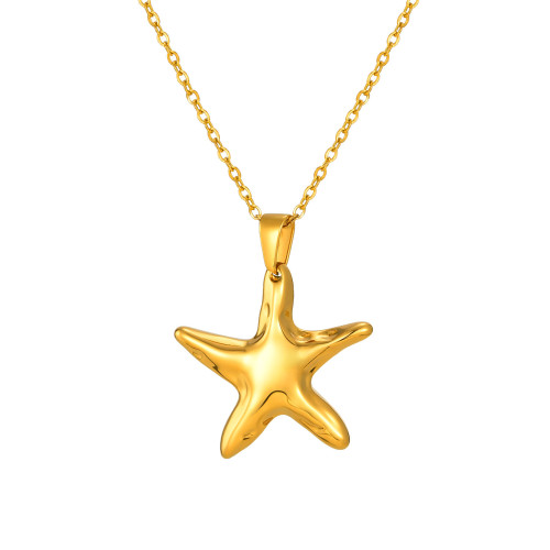 Wholesale Stainless Steel Starfish Pendant Necklace