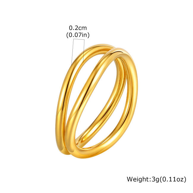 Wholesale Stainless Steel Two-Piece Ring Set