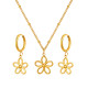 Wholesale Stainless Steel Elegant Flower Jewelry Set