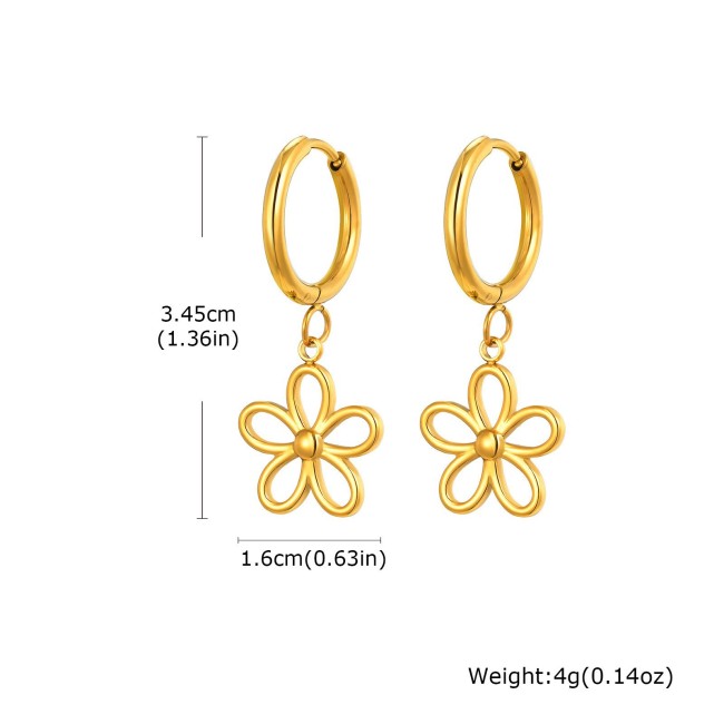 Wholesale Stainless Steel Elegant Flower Jewelry Set