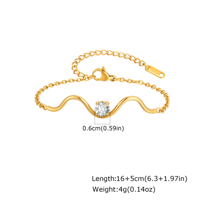 Wholesale Stainless Steel Wave Collar Bracelet