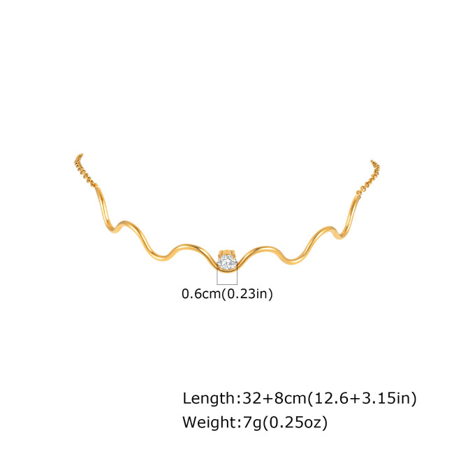 Wholesale Stainless Steel Wave Collar Bracelet