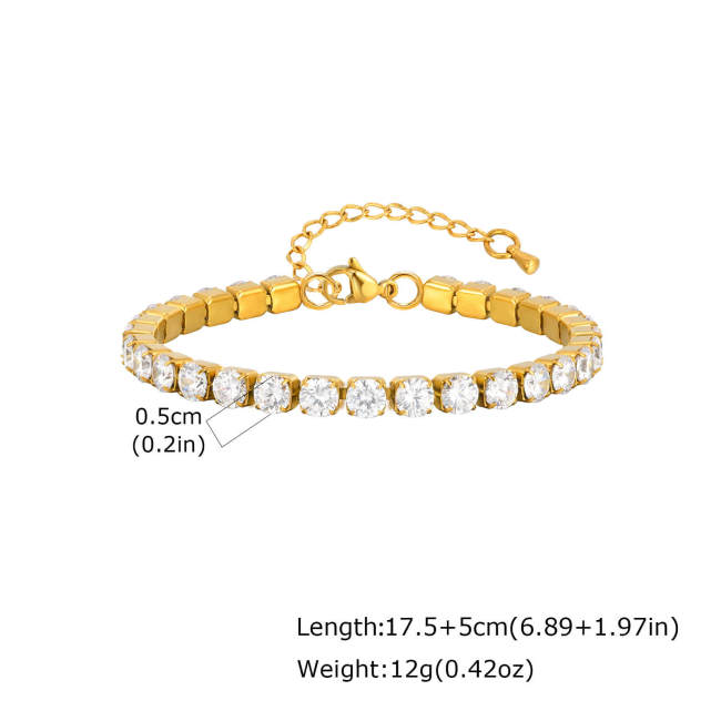 Wholesale Stainless Steel Diamond Tennis Bracelet Anklet