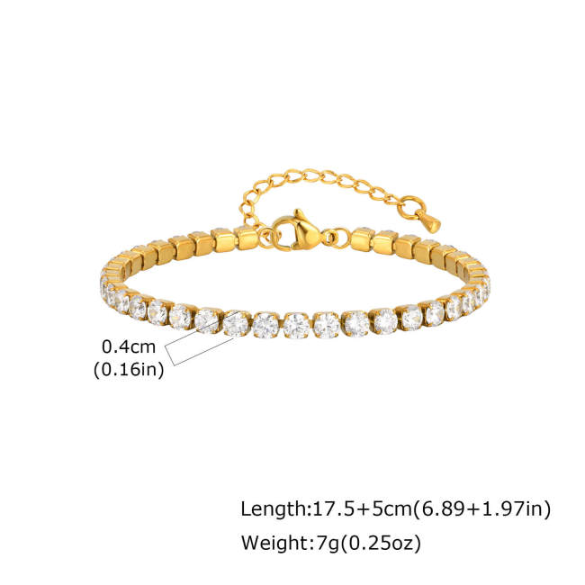 Wholesale Stainless Steel Diamond Tennis Bracelet Anklet