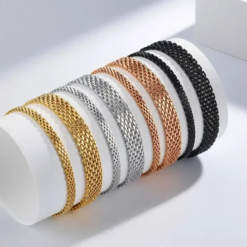 Wholesale Stainless Steel Mens Mesh Bracelets