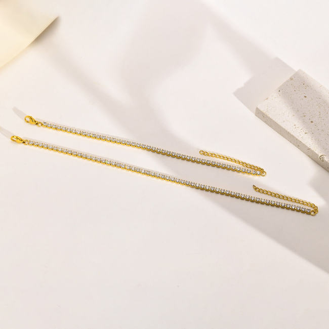 Wholesale Stainless Steel Diamond Tennis Bracelet Anklet