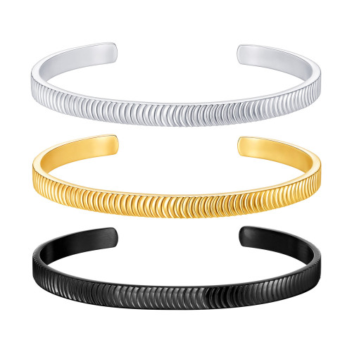 Wholesale Stainless Steel Mens Open Bangle