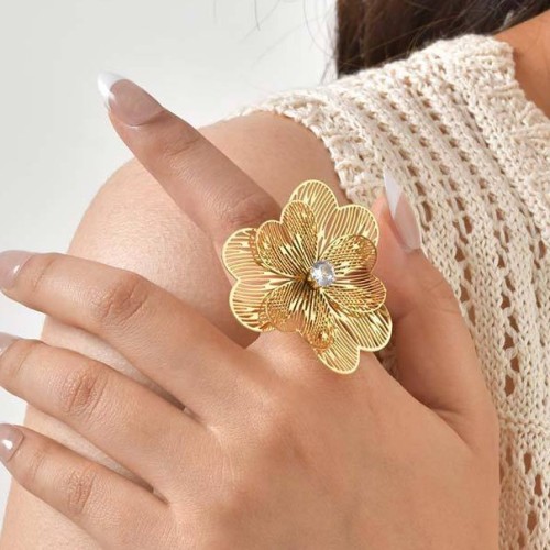 Wholesale Stainless Steel Flower Ring