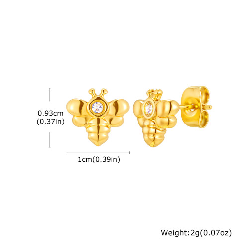 Wholesale Stainless Steel Bee Earrings