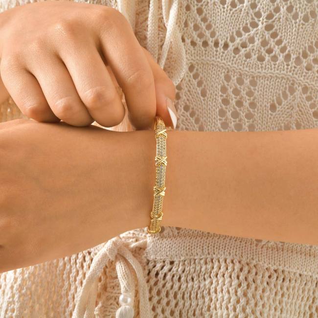 Wholesale Copper Zirconia Niche Bangle