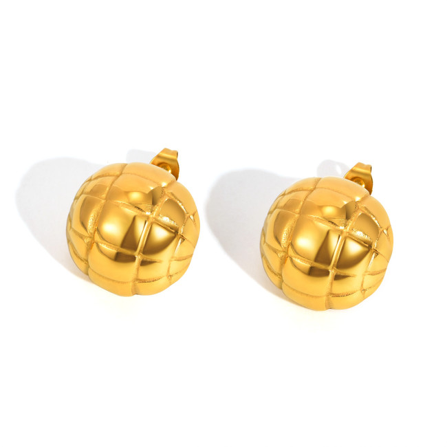 Wholesale Stainless Steel Dome Earrings