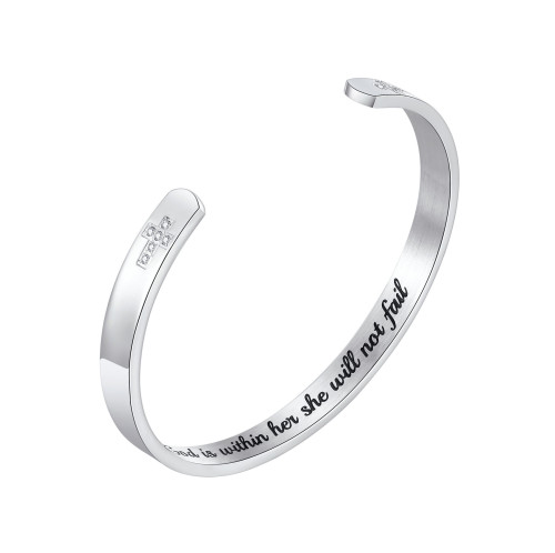 Wholesale Stainless Steel Inspirational Bangle