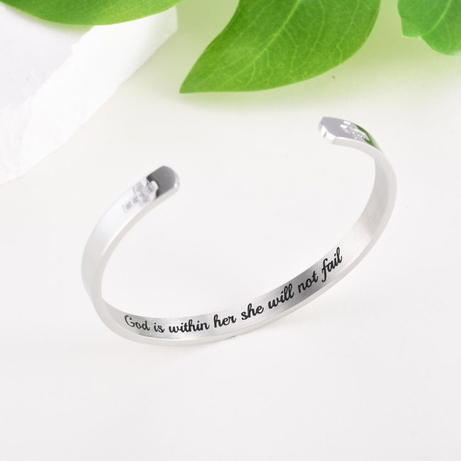 Wholesale Stainless Steel Inspirational Bangle