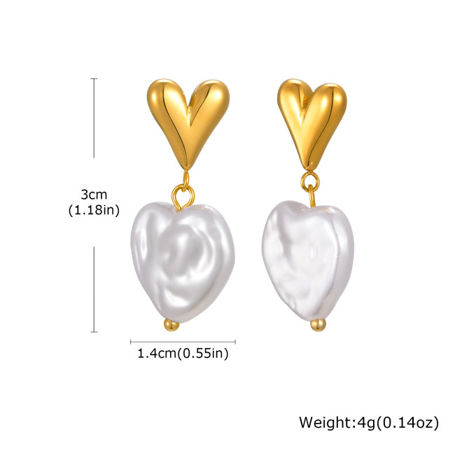 Wholesale Stainless Steel Pearl Earrings