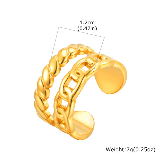 Wholesale Stainless Steel Minimalist Open Rings