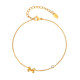 Wholesale Stainless Steel Ribbon Zirconia Anklet