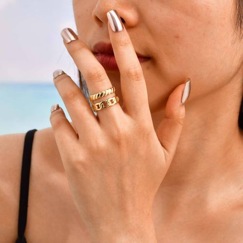 Wholesale Stainless Steel Minimalist Open Rings