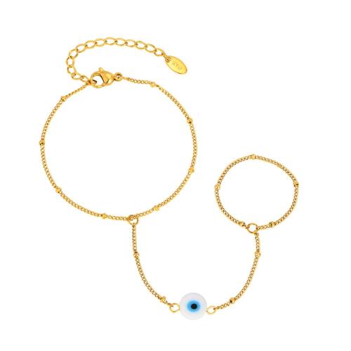 Wholesale Steel Evil Eye Hand Chain Bracelet