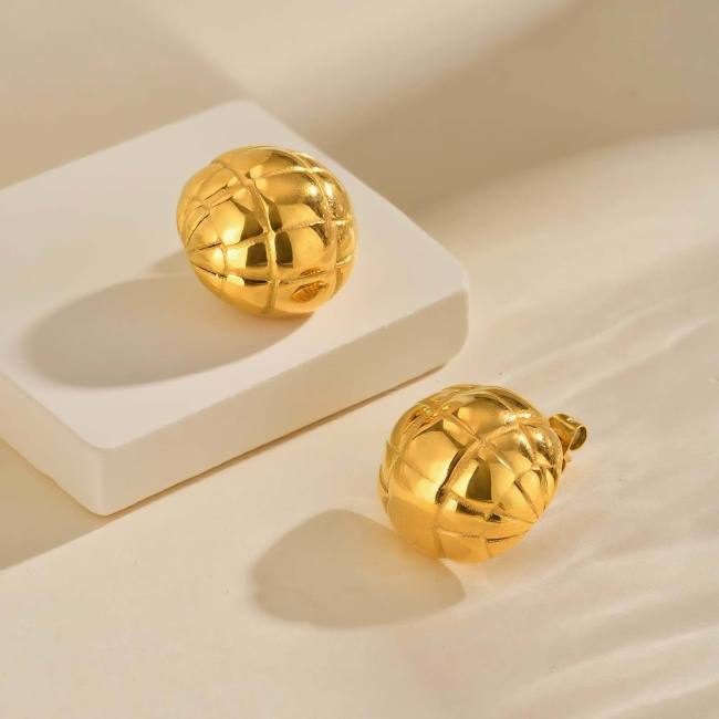 Wholesale Stainless Steel Dome Earrings