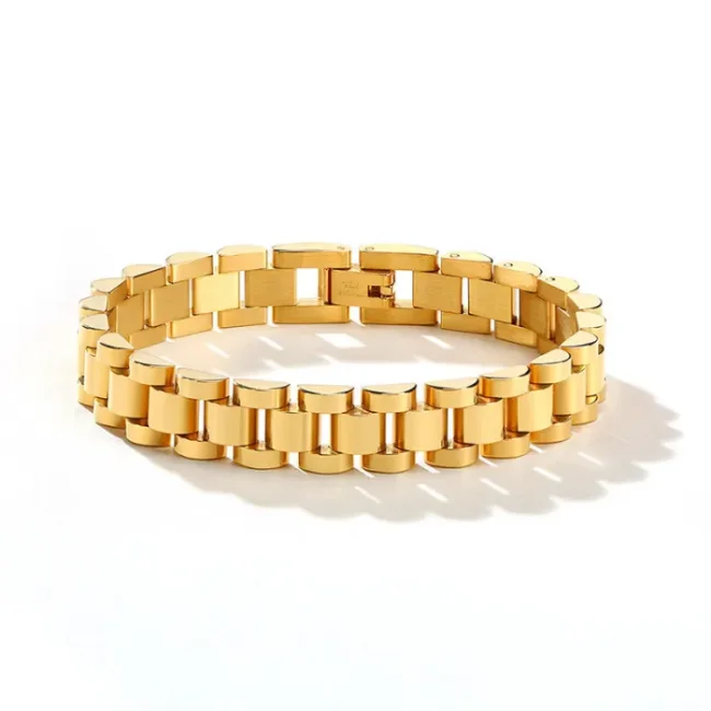 Wholesale Stainless Steel Gold Plated Bracelet Watch Band