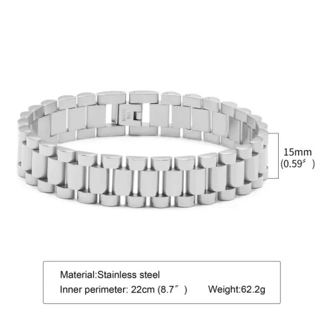 Wholesale Stainless Steel Gold Plated Bracelet Watch Band