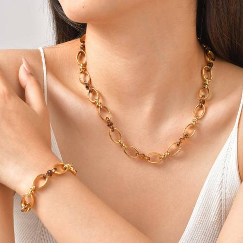 Wholesale Stainless Steel Resin Collar Chain