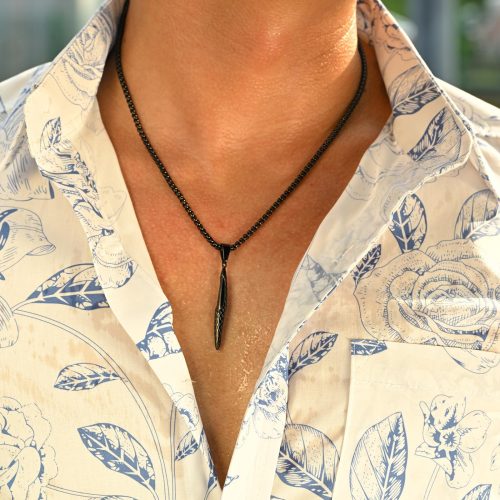 Wholesale Stainless Steel Hammered Long Pendant