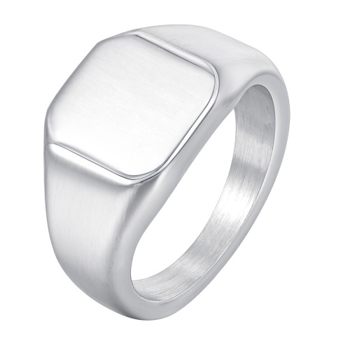 Wholesale Stainless Steel Brushed Stamp Ring