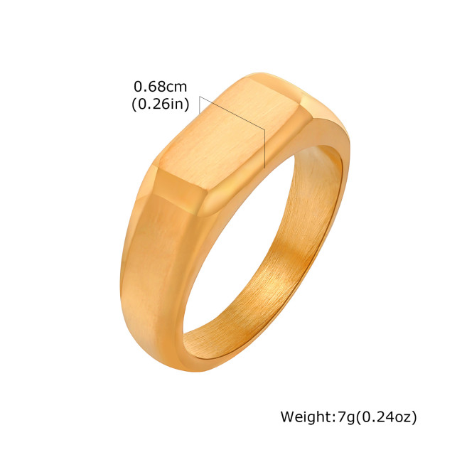 Wholesale Stainless Steel Mens Golden Rings