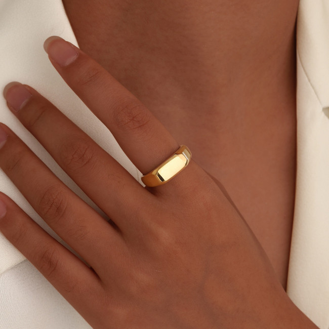 Wholesale Stainless Steel Mens Golden Rings