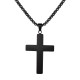 Wholesale Stainless Steel Ebony Inlay Cross Pendant