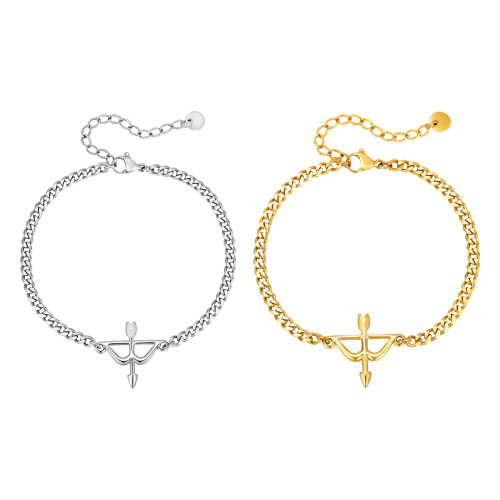 Wholesale Stainless Steel Bow and Arrow Bracelet