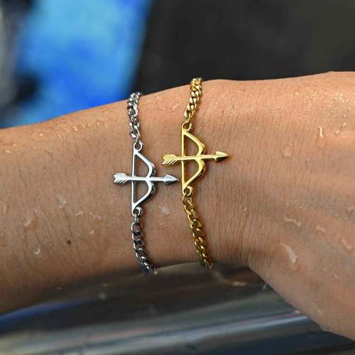 Wholesale Stainless Steel Bow and Arrow Bracelet