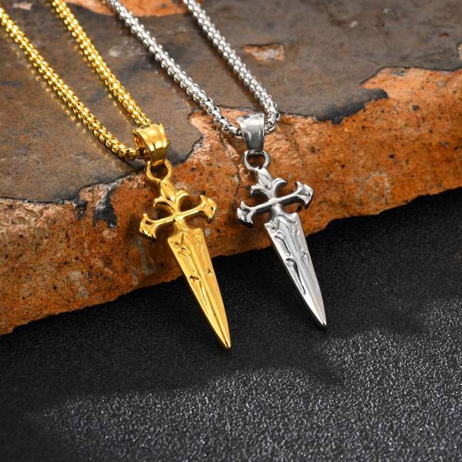Wholesale Stainless Steel Sword Cross Pendant