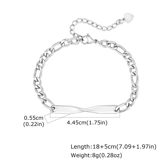 Wholesale Stainless steel Möbius Couple Bracelet
