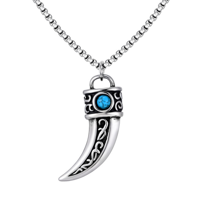 Wholesale Stainless Steel Cow Horn Pendant