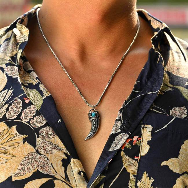 Wholesale Stainless Steel Cow Horn Pendant
