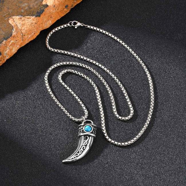 Wholesale Stainless Steel Cow Horn Pendant