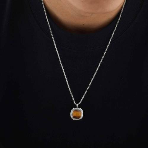 Wholesale Stainless Steel Men's Stone Pendant