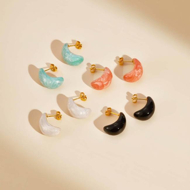 Wholesale Stainless Steel Colored Earrings