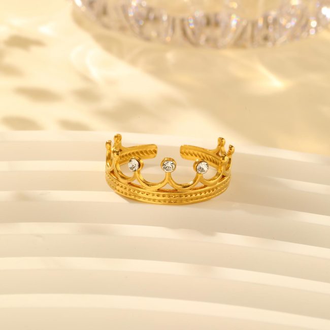 Wholesale Stainless Steel Crown Open Ring