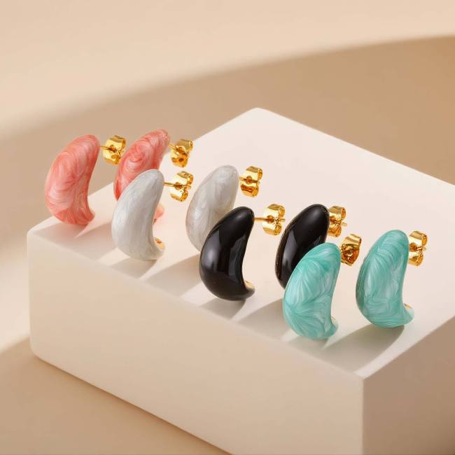 Wholesale Stainless Steel Colored Earrings