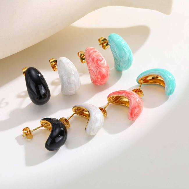 Wholesale Stainless Steel Colored Earrings