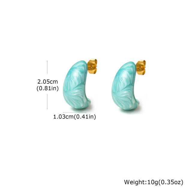 Wholesale Stainless Steel Colored Earrings