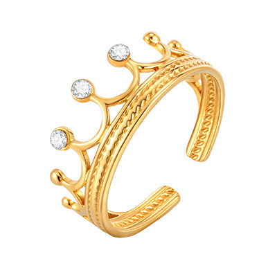 Wholesale Stainless Steel Crown Open Ring