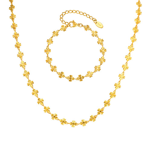 Wholesale Stainless Steel Bracelet Necklace Set